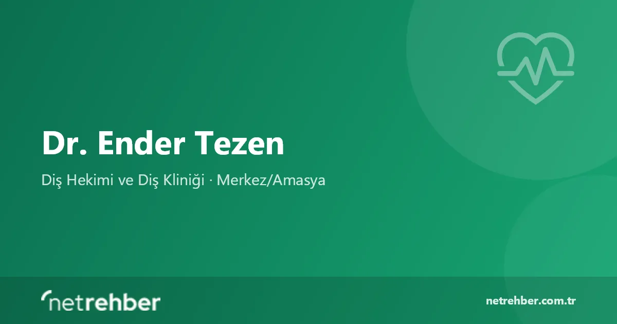 Dr. Ender Tezen kapak görseli