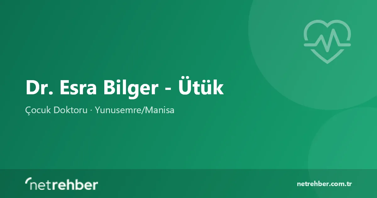 Dr. Esra Bilger - Ütük kapak görseli