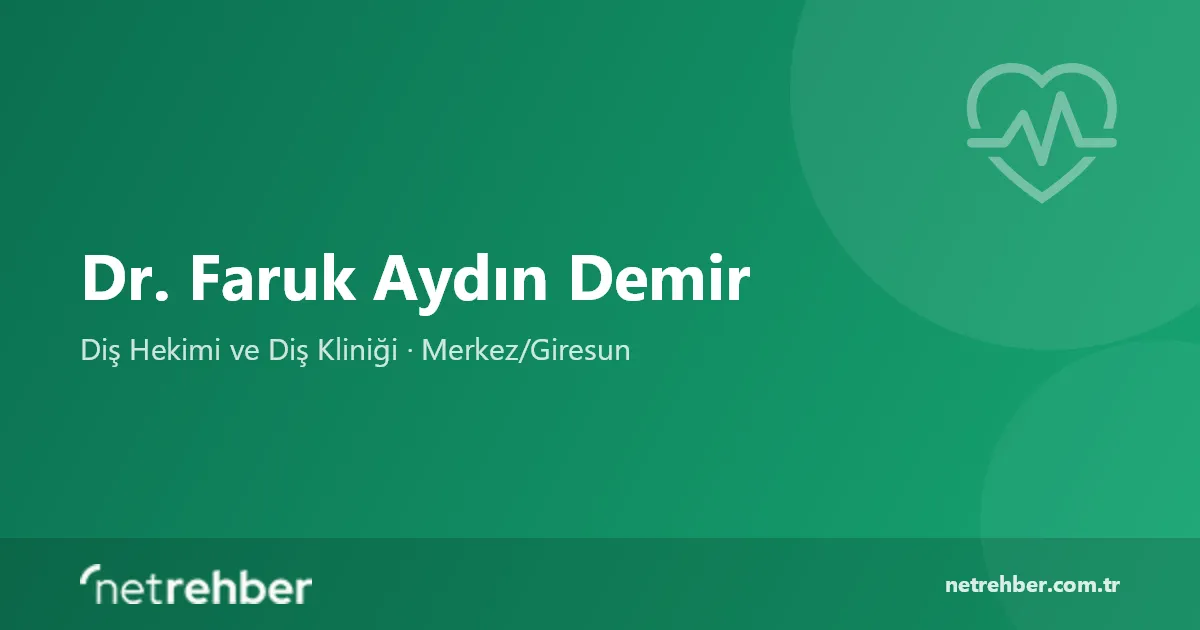 Dr. Faruk Aydın Demir kapak görseli