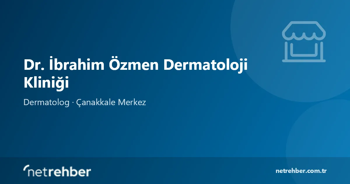 Dr. İbrahim Özmen Dermatoloji Kliniği kapak görseli