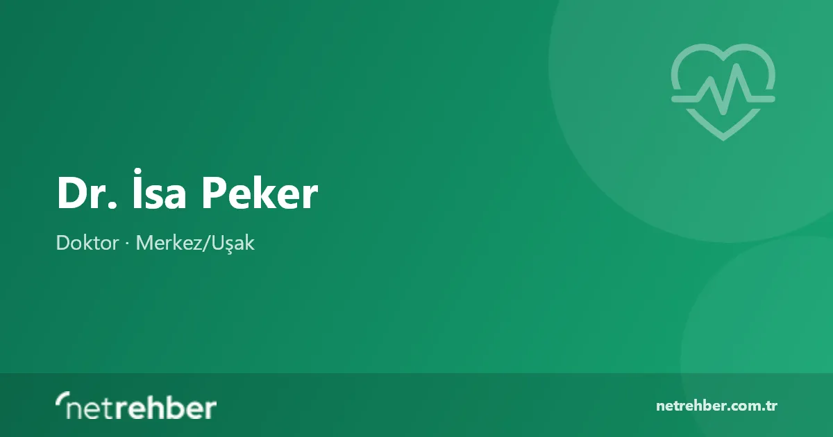 Dr. İsa Peker kapak görseli