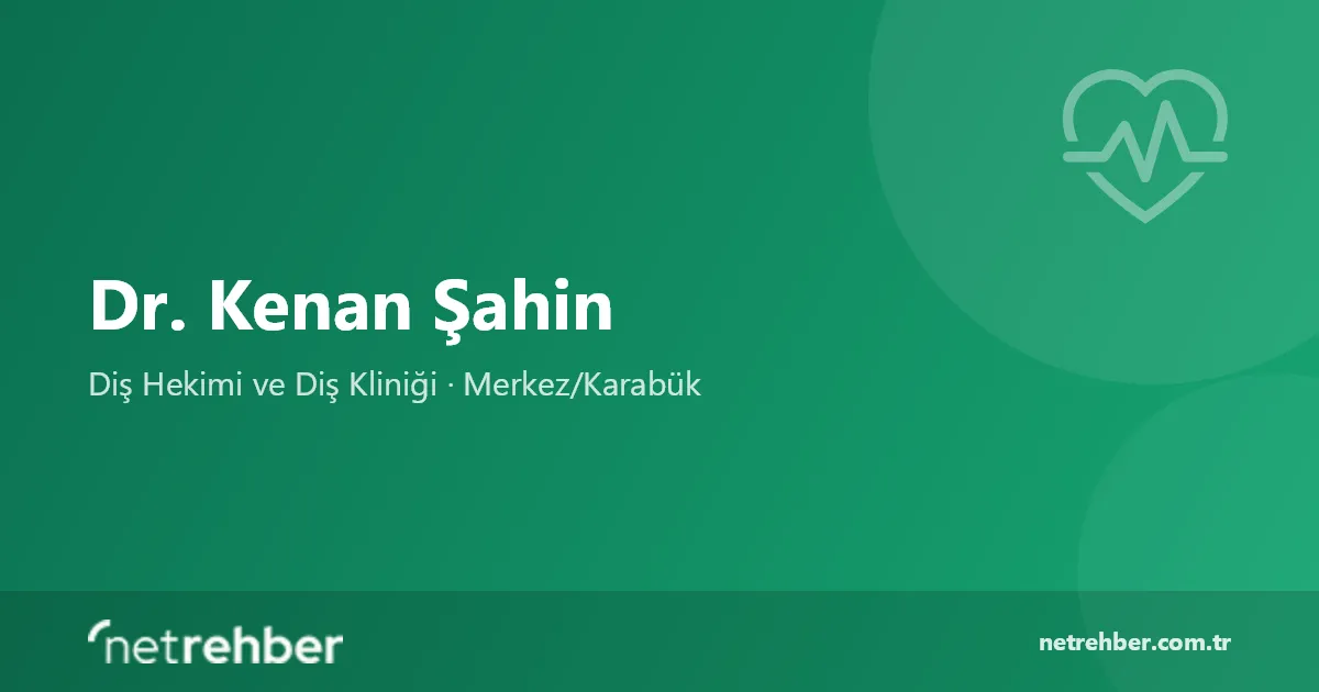 Dr. Kenan Şahin kapak görseli
