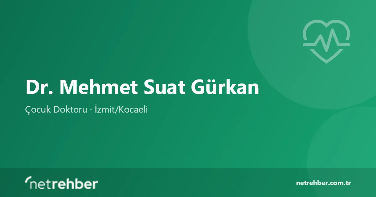 Dr. Mehmet Suat Gürkan kapak görseli