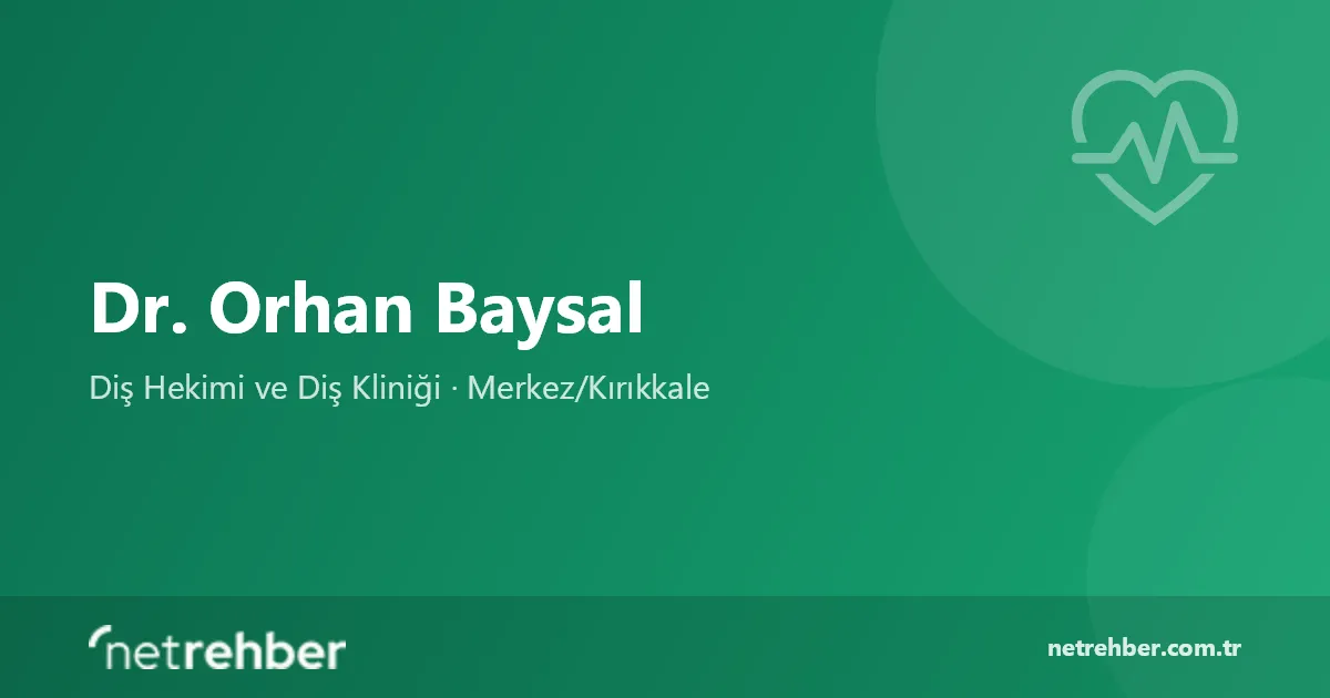 Dr. Orhan Baysal kapak görseli