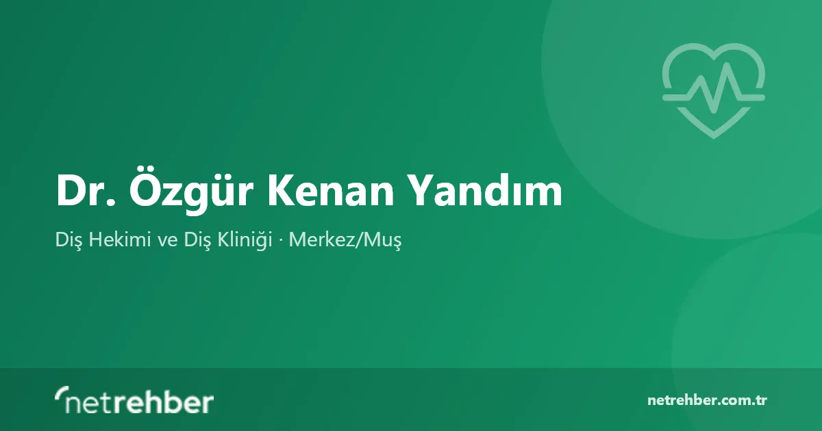Dr. Özgür Kenan Yandım kapak görseli