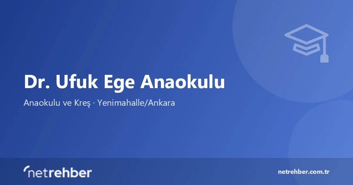 Dr. Ufuk Ege Anaokulu kapak görseli