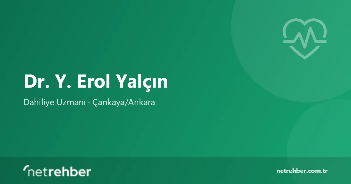Dr. Y. Erol Yalçın kapak görseli