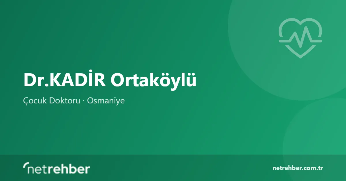 Dr.KADİR Ortaköylü kapak görseli