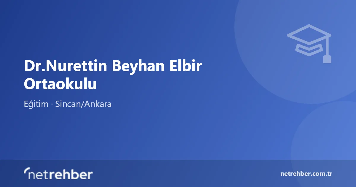 Dr.Nurettin Beyhan Elbir Ortaokulu kapak görseli