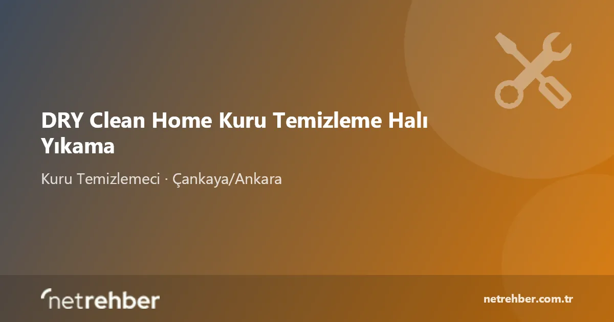 DRY Clean Home Kuru Temizleme Halı Yıkama kapak görseli