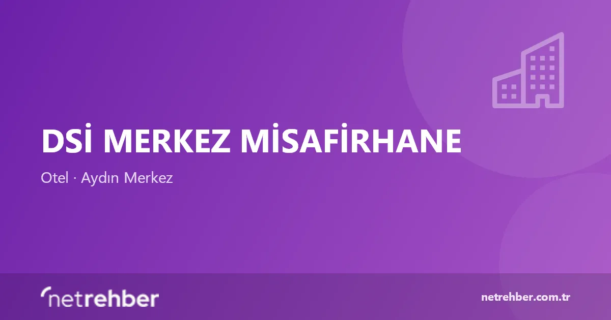 DSİ Merkez Misafirhane kapak görseli