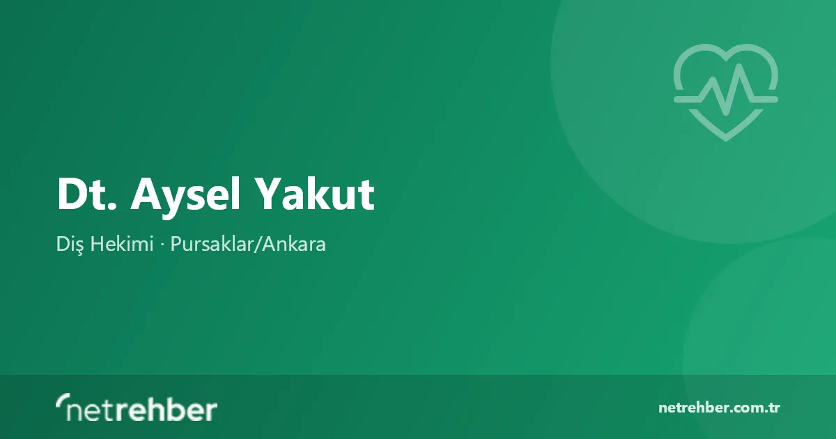 Dt. Aysel Yakut kapak görseli