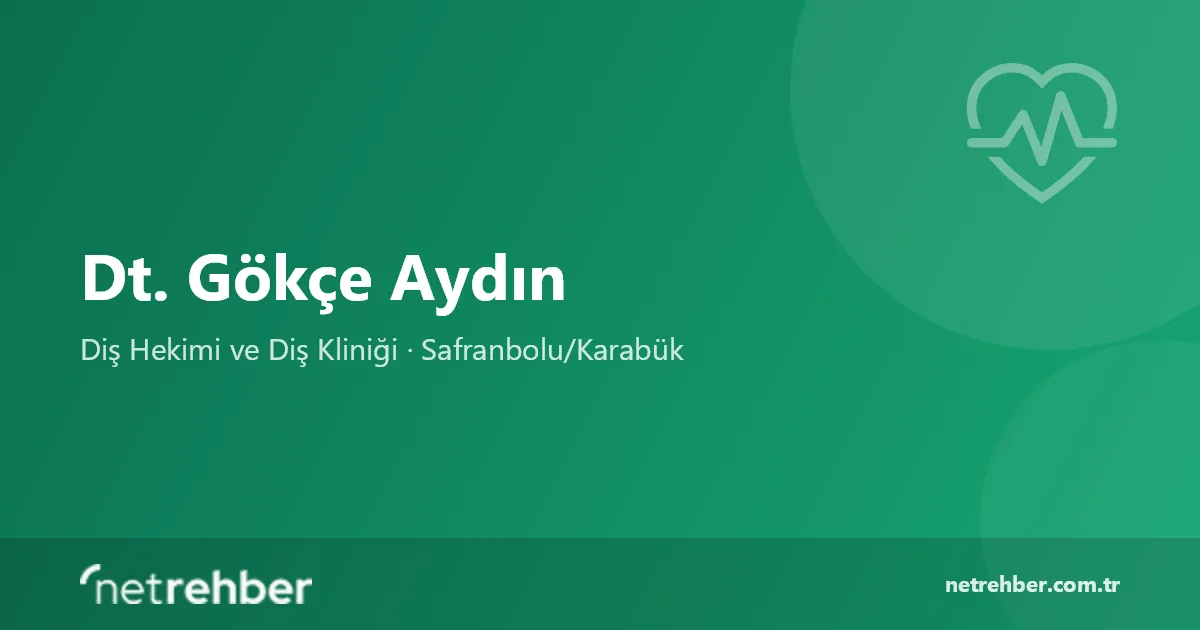 Dt. Gökçe Aydın kapak görseli