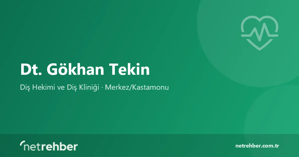 Dt. Gökhan Tekin kapak görseli
