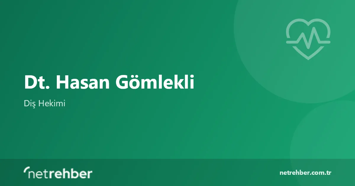 Dt. Hasan Gömlekli kapak görseli