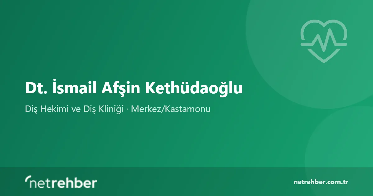 Dt. İsmail Afşin Kethüdaoğlu kapak görseli