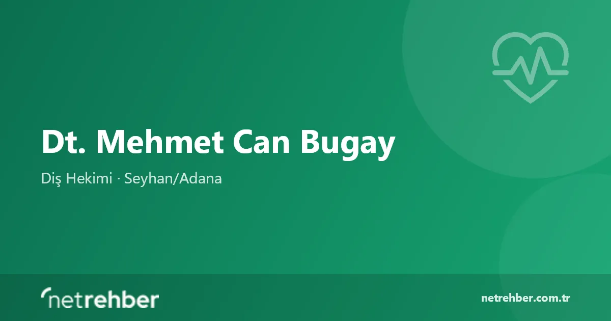 Dt. Mehmet Can Bugay kapak görseli