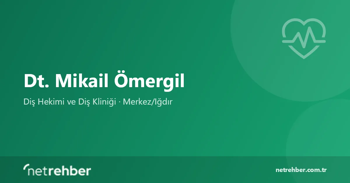 Dt. Mikail Ömergil kapak görseli