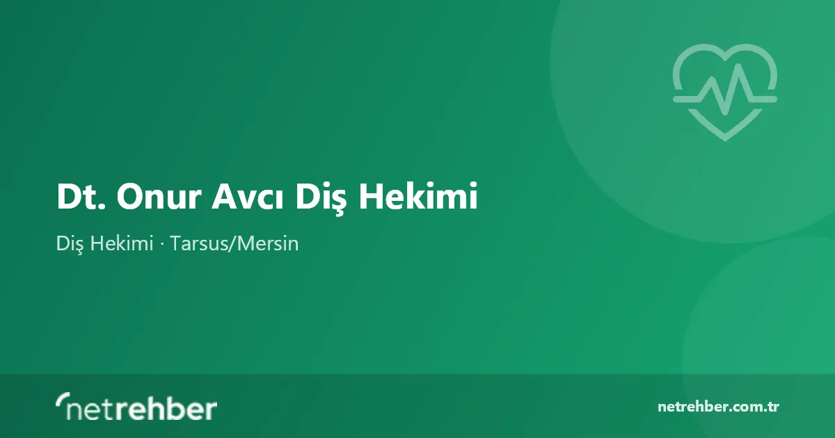 Dt. Onur Avcı Diş Hekimi kapak görseli