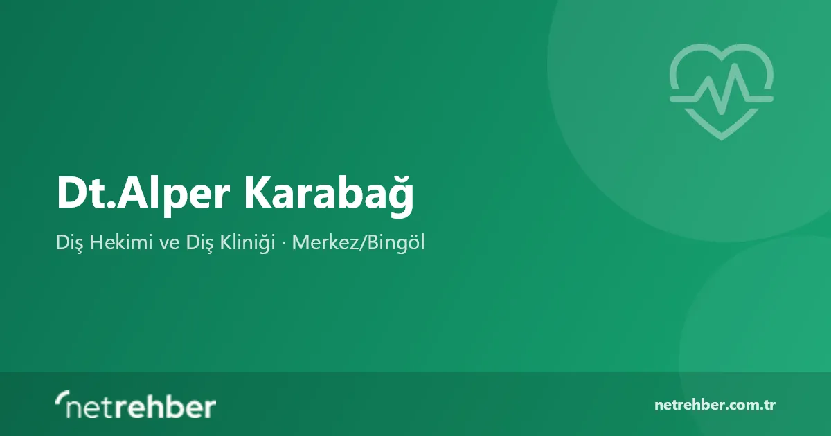 Dt.Alper Karabağ kapak görseli