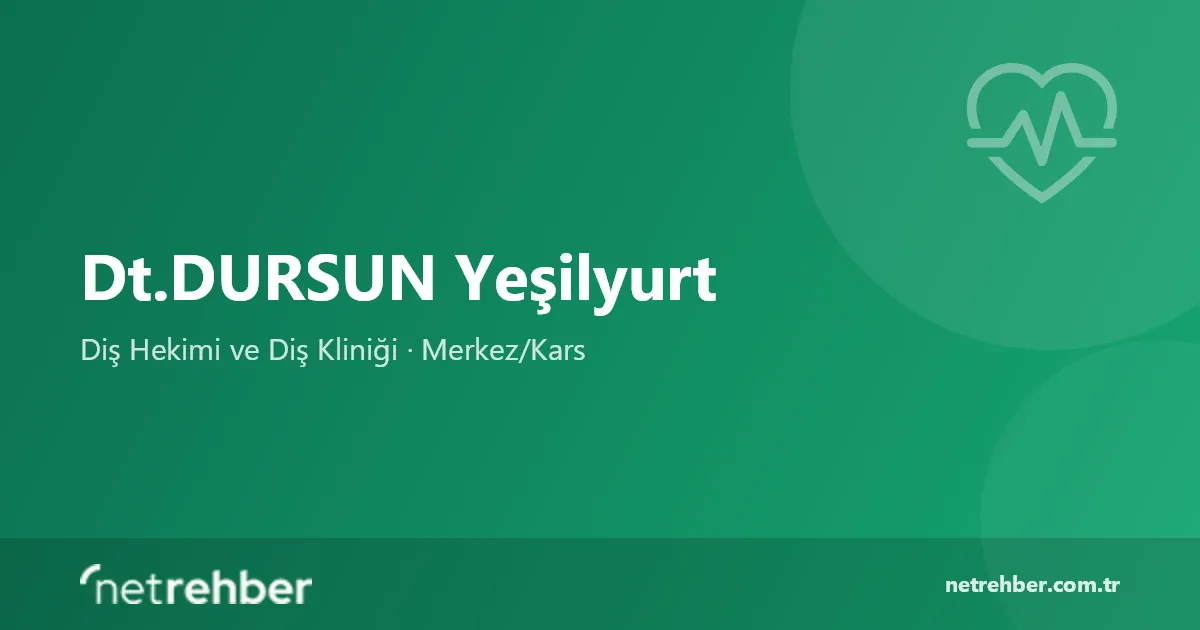 Dt.DURSUN Yeşilyurt kapak görseli