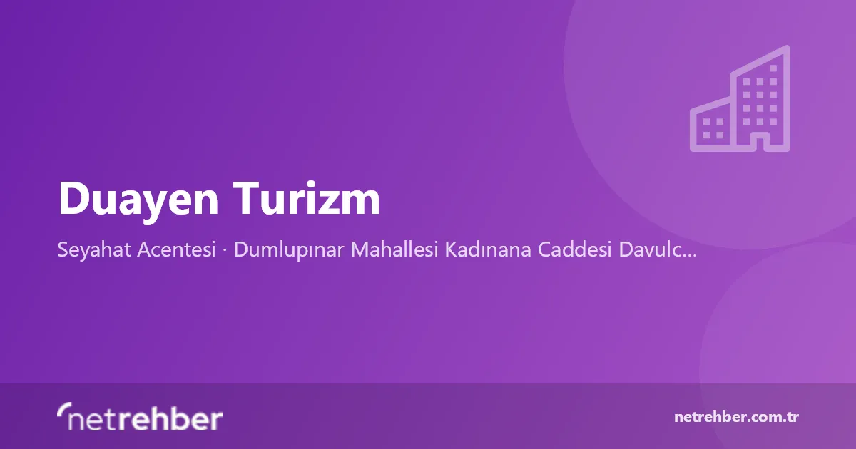 Duayen Turizm kapak görseli