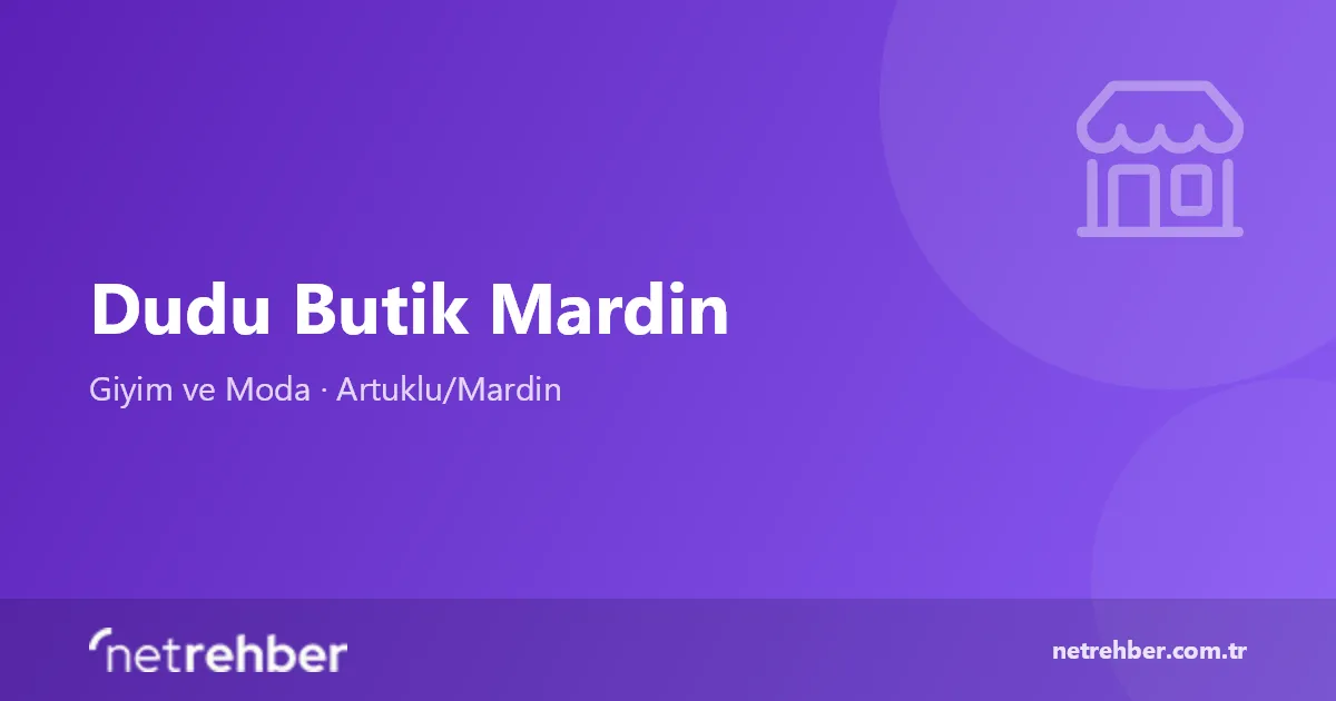 Dudu Butik Mardin kapak görseli