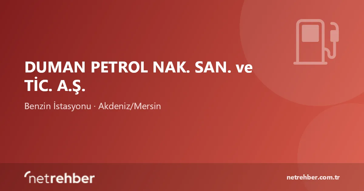 DUMAN PETROL NAK. SAN. ve TİC. A.Ş. kapak görseli