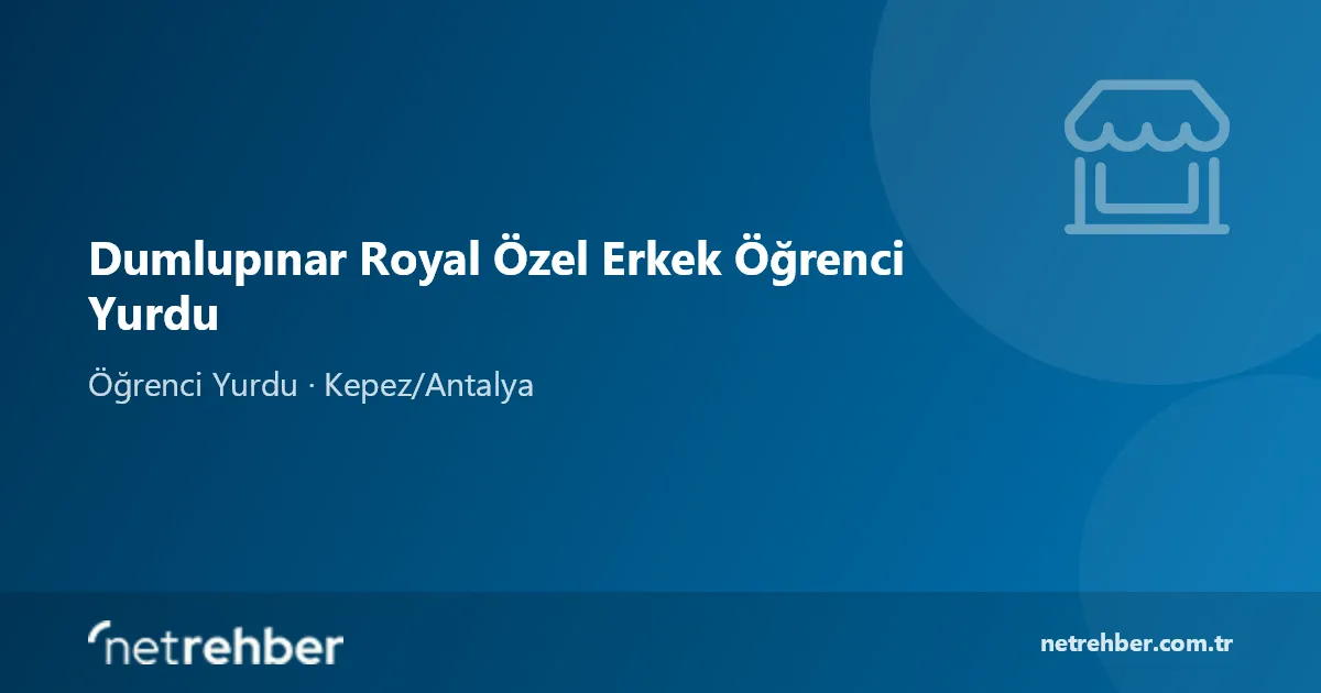Dumlupınar Royal Özel Erkek Öğrenci Yurdu kapak görseli