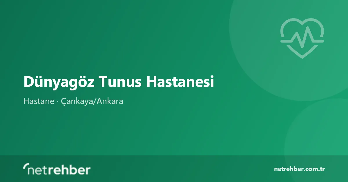 Dünyagöz Tunus Hastanesi kapak görseli
