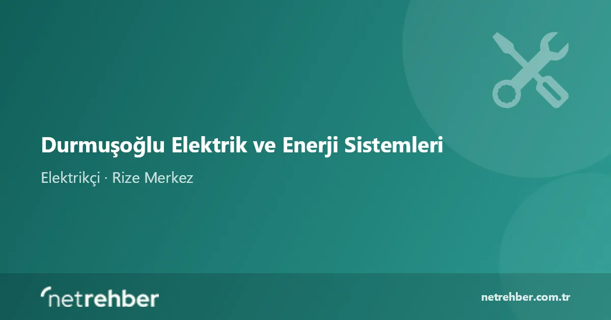 Durmuşoğlu Elektrik ve Enerji Sistemleri kapak görseli