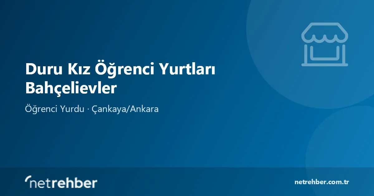 Duru Kız Öğrenci Yurtları Bahçelievler kapak görseli