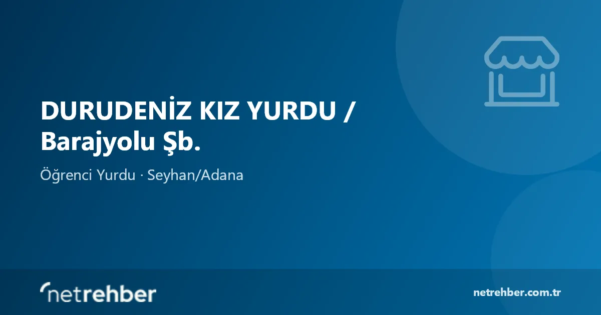 DURUDENİZ KIZ YURDU / Barajyolu Şb. kapak görseli