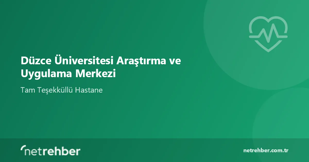 Düzce Üniversitesi Araştırma ve Uygulama Merkezi kapak görseli