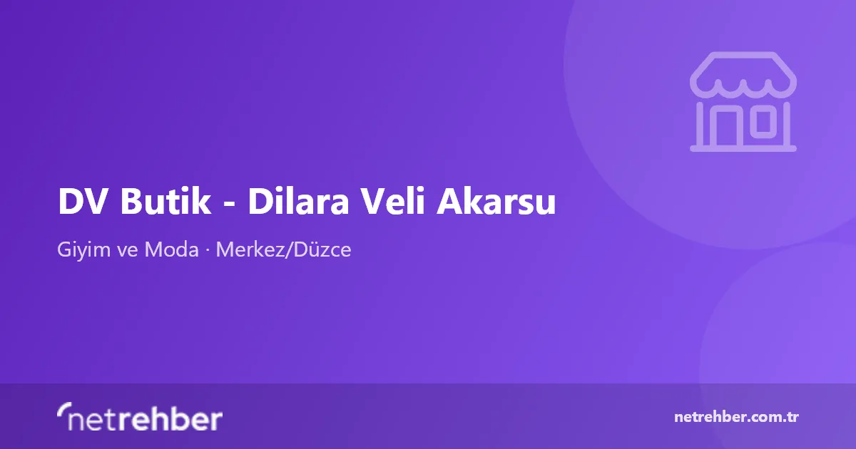 DV Butik - Dilara Veli Akarsu kapak görseli