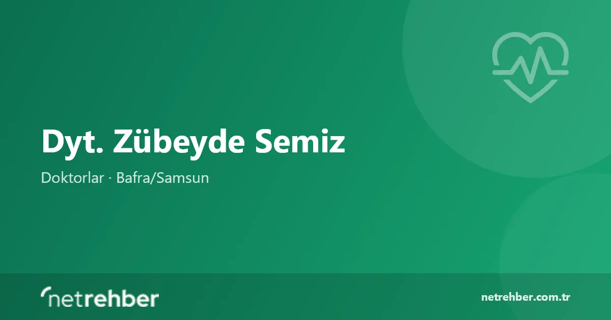 Dyt. Zübeyde Semiz kapak görseli