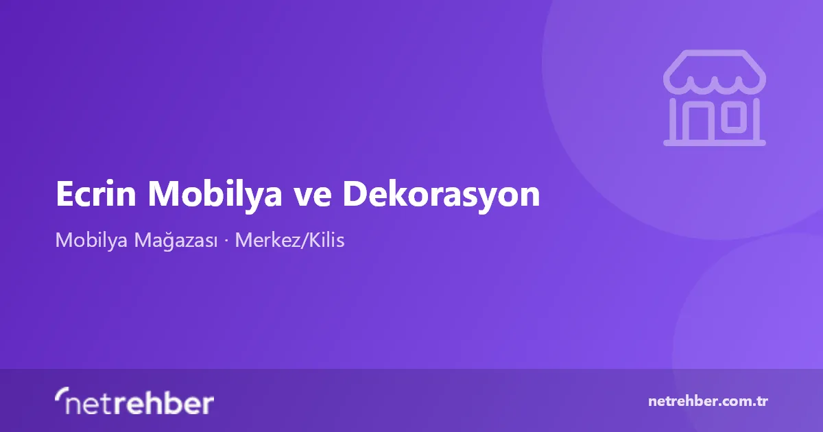 Ecrin Mobilya ve Dekorasyon kapak görseli