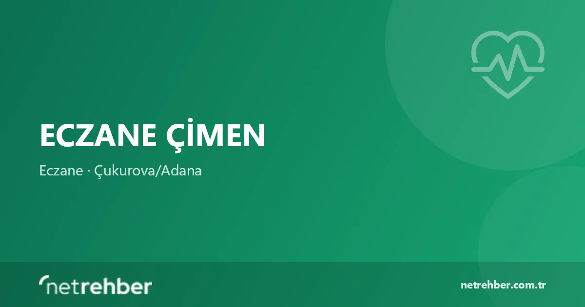 Eczane Çimen kapak görseli