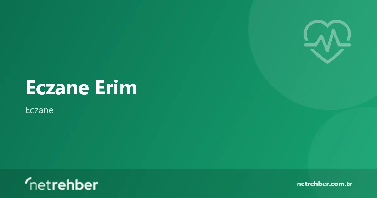 Eczane Erim kapak görseli