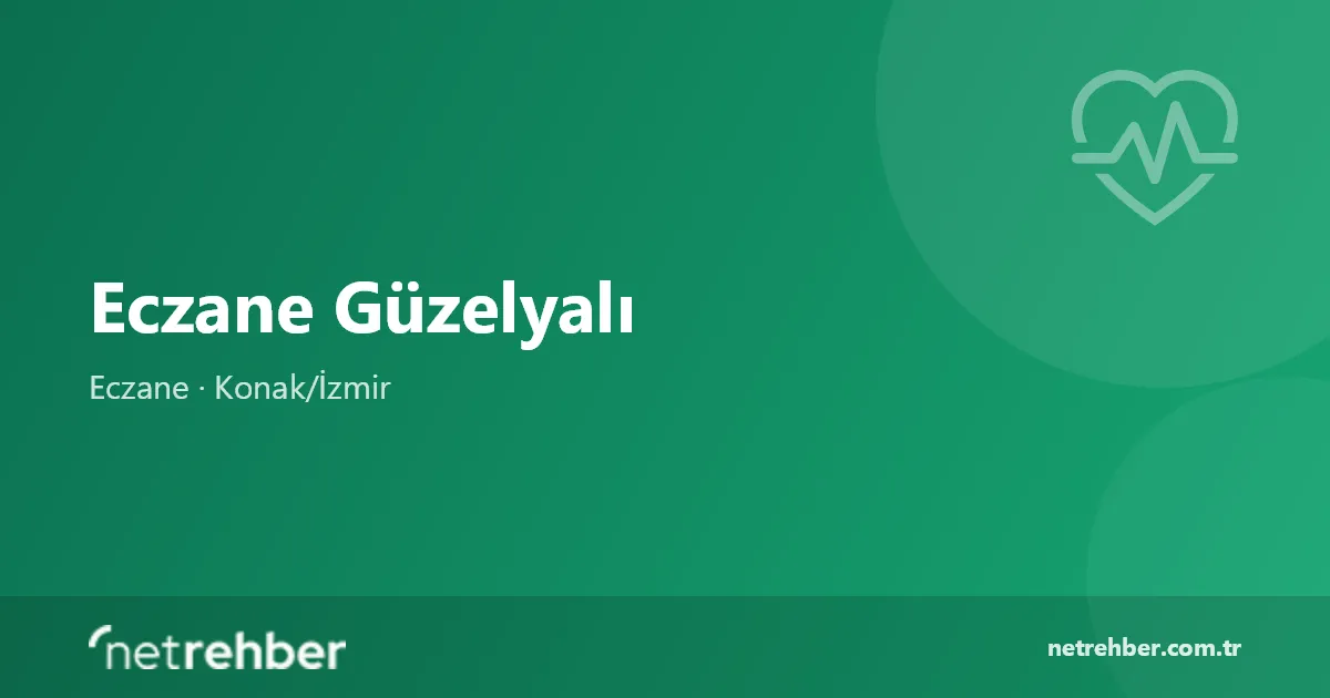 Eczane Güzelyalı kapak görseli