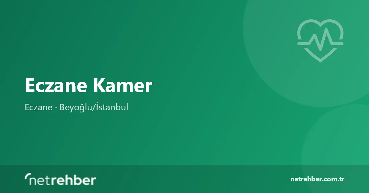 Eczane Kamer kapak görseli