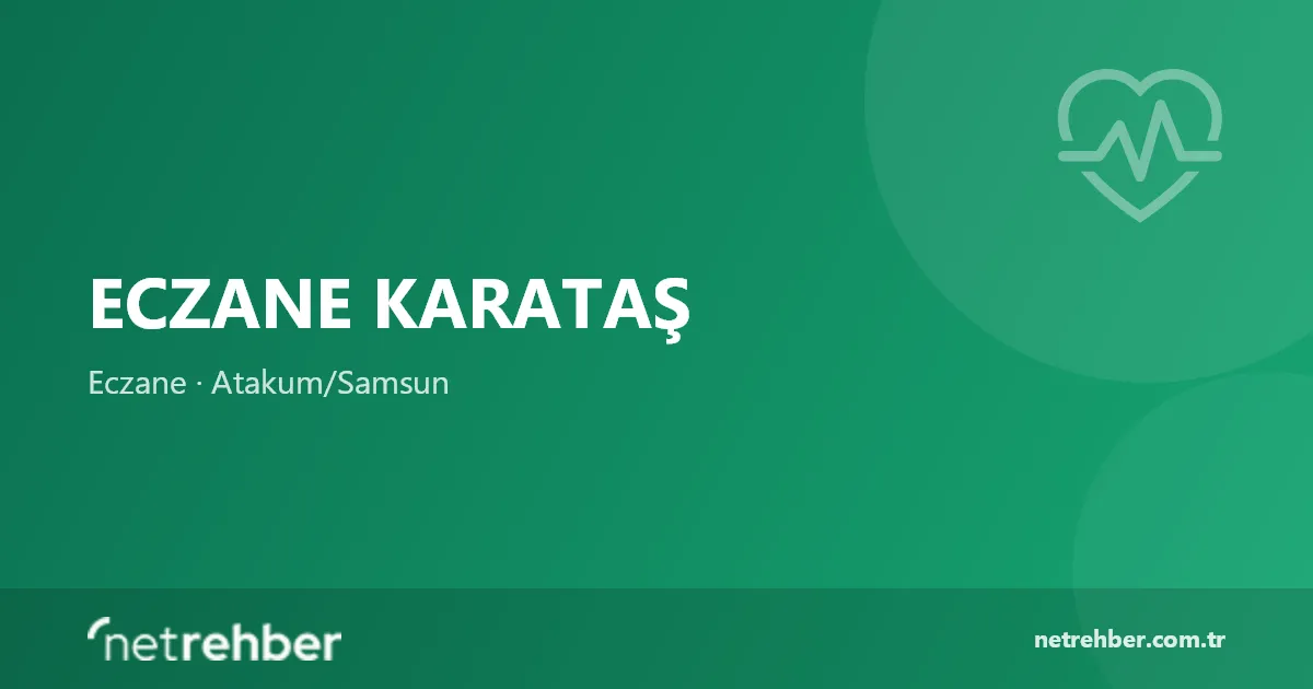 Eczane Karataş kapak görseli