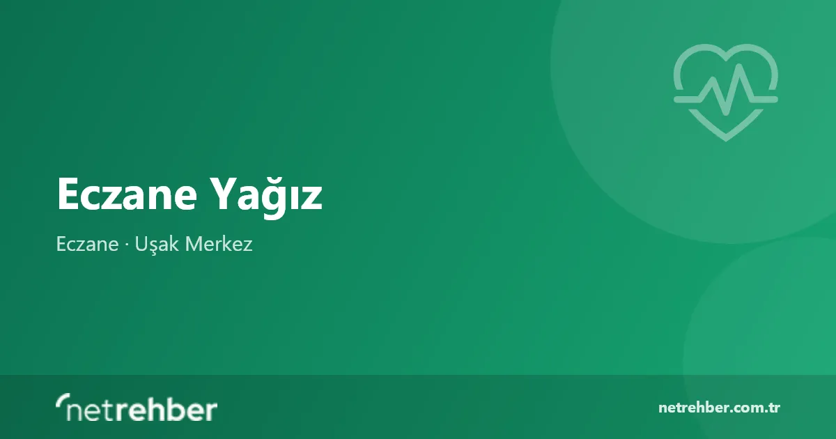 Eczane Yağız kapak görseli