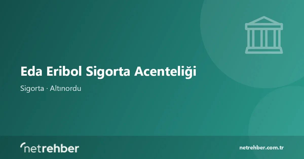 Eda Eribol Sigorta Acenteliği kapak görseli