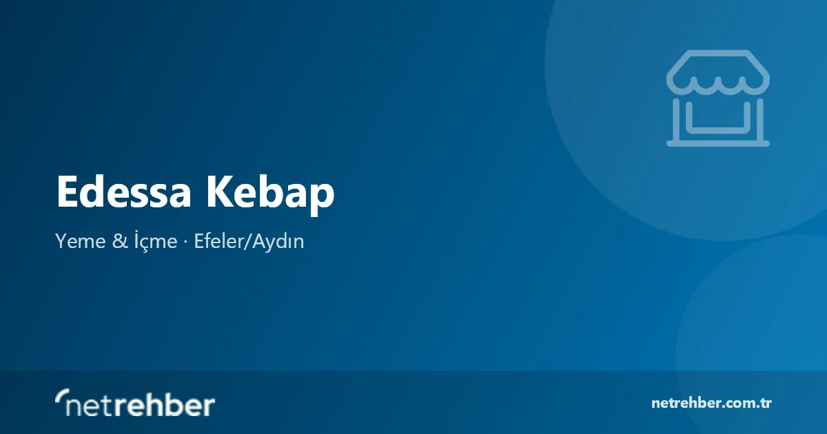 Edessa Kebap kapak görseli