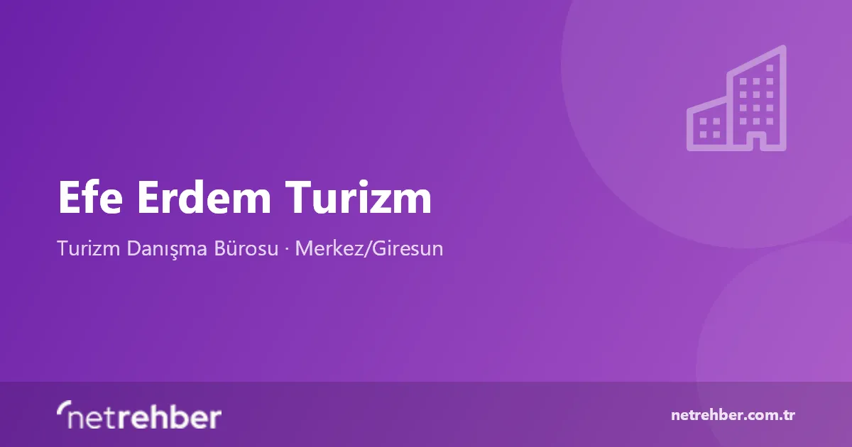 Efe Erdem Turizm kapak görseli