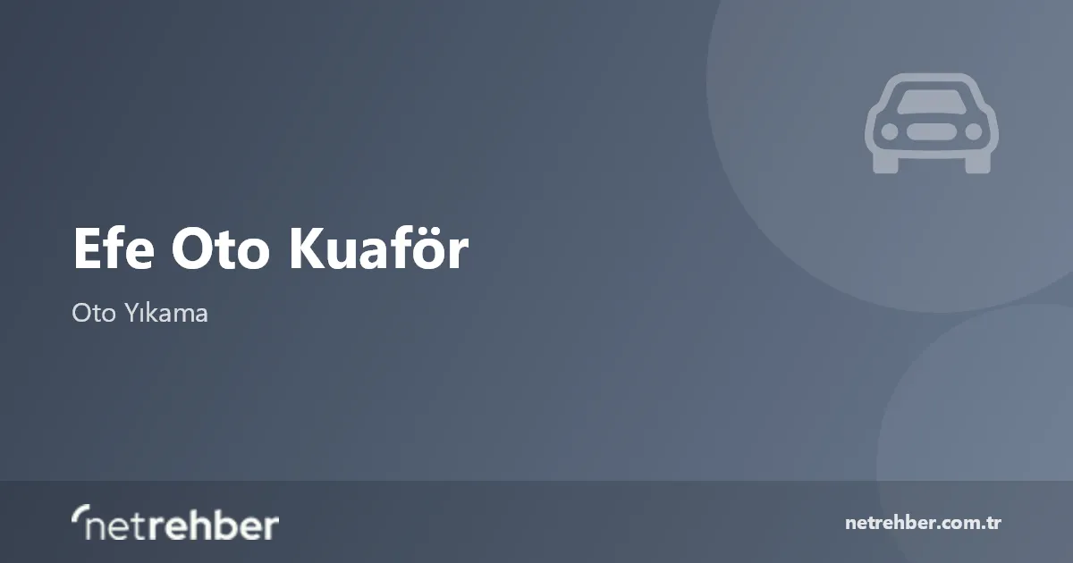 Efe Oto Kuaför kapak görseli