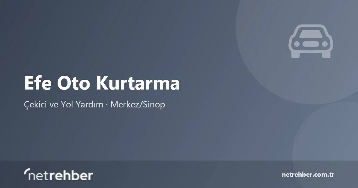 Efe Oto Kurtarma kapak görseli