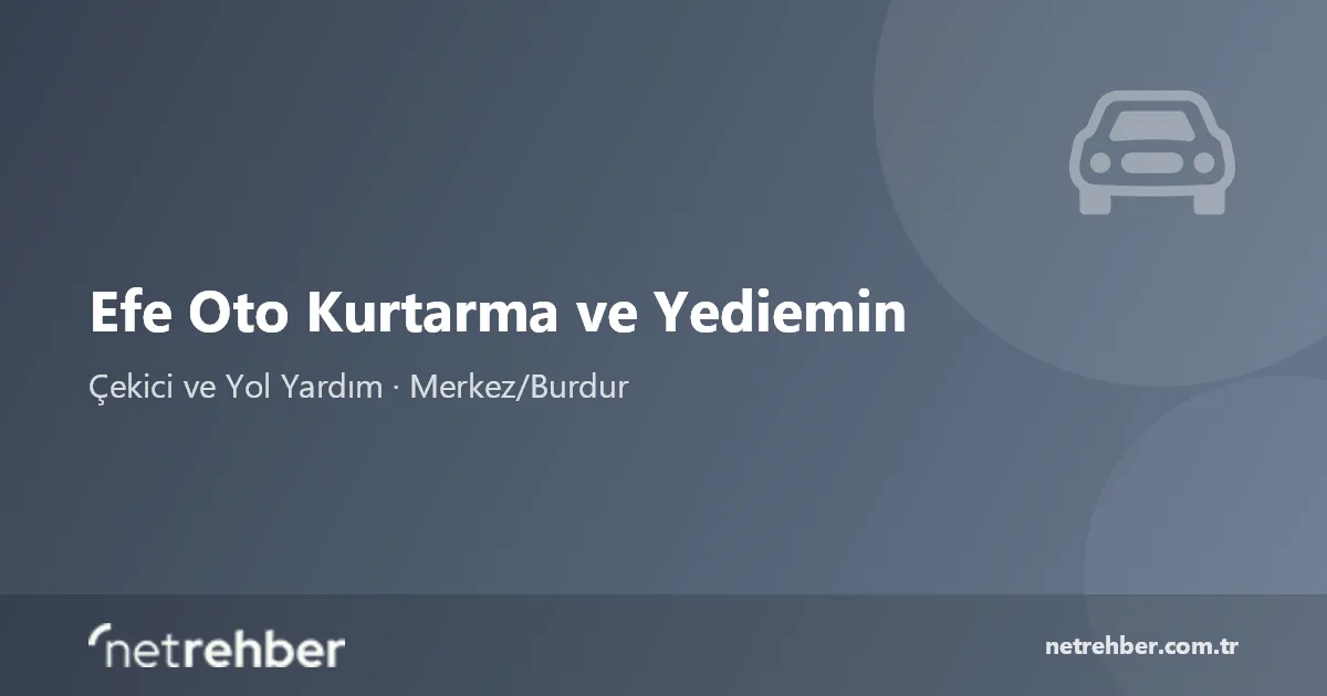 Efe Oto Kurtarma ve Yediemin kapak görseli