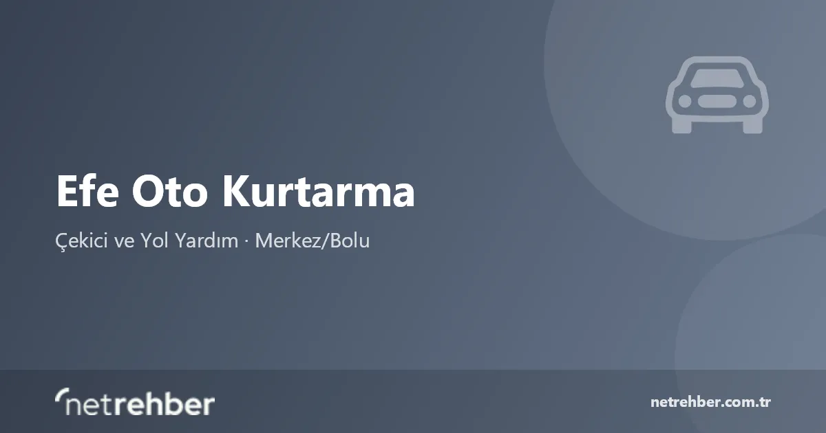 Efe Oto Kurtarma kapak görseli